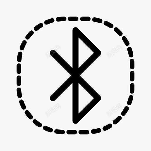 蓝牙连接数据传输图标svg_新图网 https://ixintu.com 技术 数据传输 无线 蓝牙 连接
