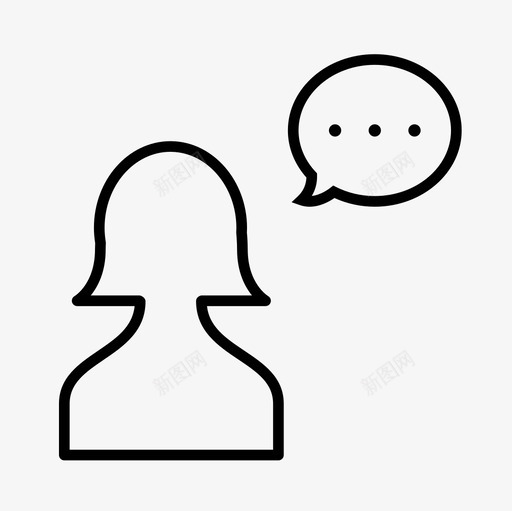 用户女性输入女性输入用户细线图标设置svg_新图网 https://ixintu.com 女性输入 用户女性输入 用户细线图标设置
