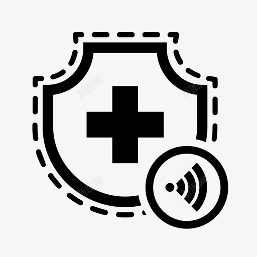 健康保险无线共享保护栓系图标svg_新图网 https://ixintu.com 保护 健康保险无线共享 无线共享 栓系