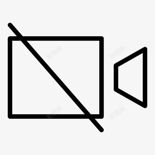 没有视频摄像机关闭图标svg_新图网 https://ixintu.com 关闭 录制 摄像机 没有视频 电影视频大纲
