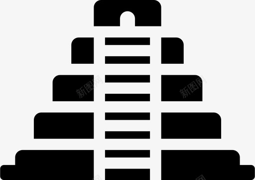 奇琴伊萨埃尔卡斯蒂略玛雅图标svg_新图网 https://ixintu.com 世界地标性建筑 埃尔卡斯蒂略 墨西哥 奇琴伊萨 庙宇 旅游 玛雅