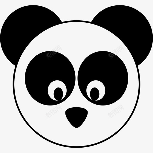熊猫动物中国图标svg_新图网 https://ixintu.com 中国 动物 可爱 熊猫 野生