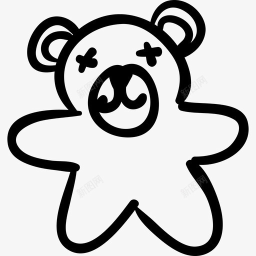 熊玩具玩具手绘玩具图标svg_新图网 https://ixintu.com 手绘玩具 熊玩具 玩具