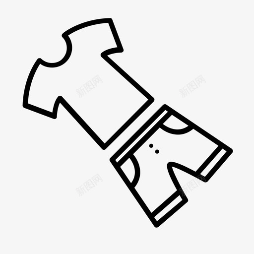 衣服海滩服衬衫图标svg_新图网 https://ixintu.com 海滩服 短裤 衣服 衬衫