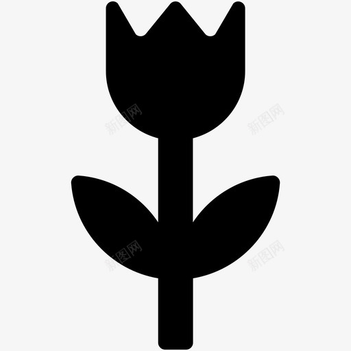 郁金香花蕾美丽花朵图标svg_新图网 https://ixintu.com 春花 网页和用户界面字体图标 美丽 花朵 郁金香花蕾
