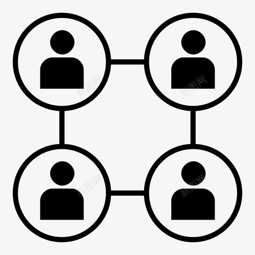 组部门分组图标svg_新图网 https://ixintu.com 人员 分组 团队 社交网络 组 部门