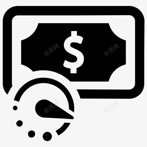 预算财务投资图标svg_新图网 https://ixintu.com 投资 时间 电子商务 财务 资金 预算