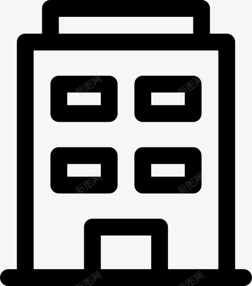 建筑物公寓入口图标svg_新图网 https://ixintu.com 住宅 住宅楼 入口 公寓 建筑物 房地产 窗户