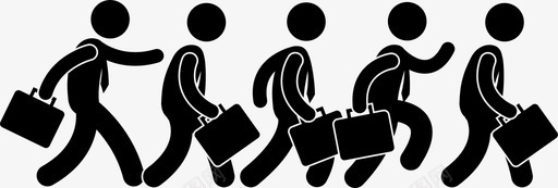 商人团体人图标svg_新图网 https://ixintu.com 争先恐后 人 商人 商人竞争 团体 工作 跑步 高峰时间
