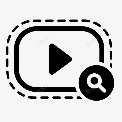 视频搜索查找图库图标svg_新图网 https://ixintu.com 图库 查找 电影 视频搜索