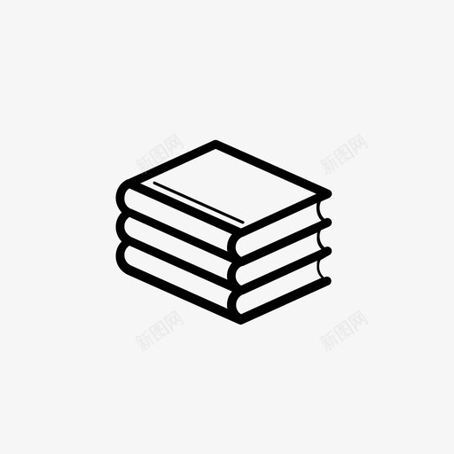 一堆书书签字典图标svg_新图网 https://ixintu.com 一堆书 书签 图书馆 字典 教育