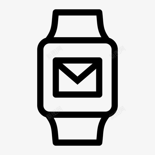 电子邮件苹果手表信件图标svg_新图网 https://ixintu.com 信件 智能手表 电子邮件 瘦男人 苹果手表 通知
