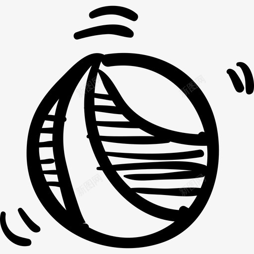 弹跳球玩具玩具手绘玩具图标svg_新图网 https://ixintu.com 弹跳球玩具 手绘玩具 玩具