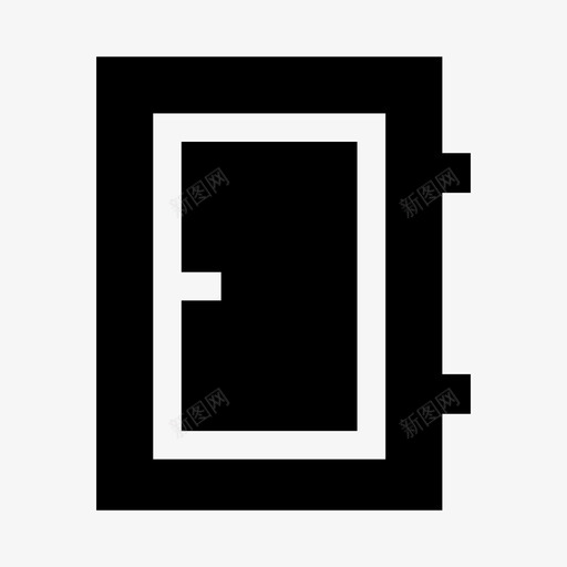 门出口大门图标svg_新图网 https://ixintu.com 出口 大门 安全门 建筑实心 房子 门