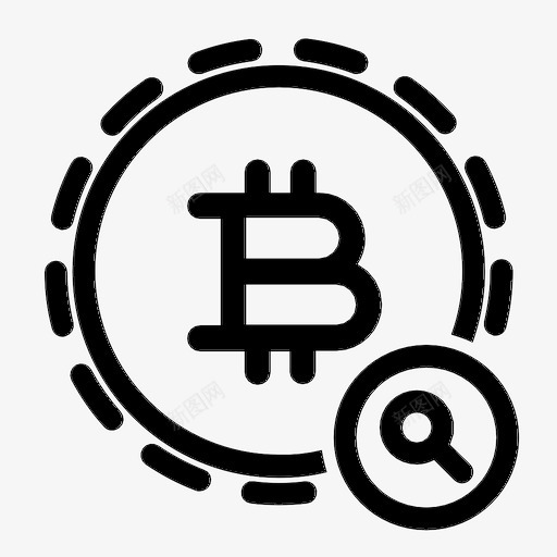 比特币搜索数字货币电子货币图标svg_新图网 https://ixintu.com 数字货币 查找 比特币搜索 电子货币