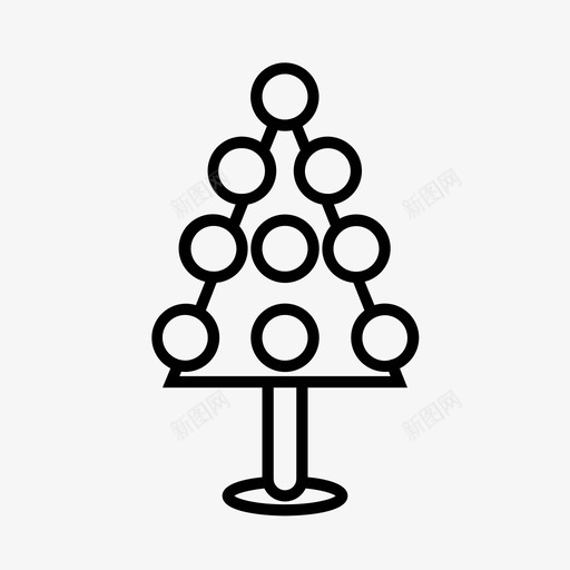 树圣诞树冷杉图标svg_新图网 https://ixintu.com 冷杉 圣诞树 树 装饰品