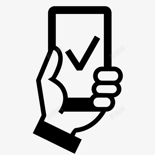 手持电话已批准复选标记图标svg_新图网 https://ixintu.com 商务 复选标记 已批准 手持电话 移动