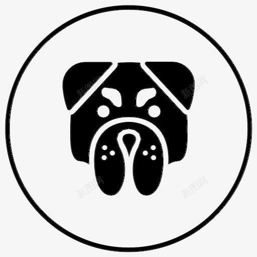 斗牛犬动物狗图标svg_新图网 https://ixintu.com 动物 宠物 斗牛犬 狗 英国斗牛犬