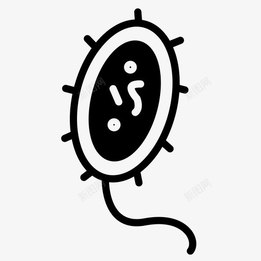 细菌微生物科学图标svg_新图网 https://ixintu.com 学习字形 微生物 科学 细菌