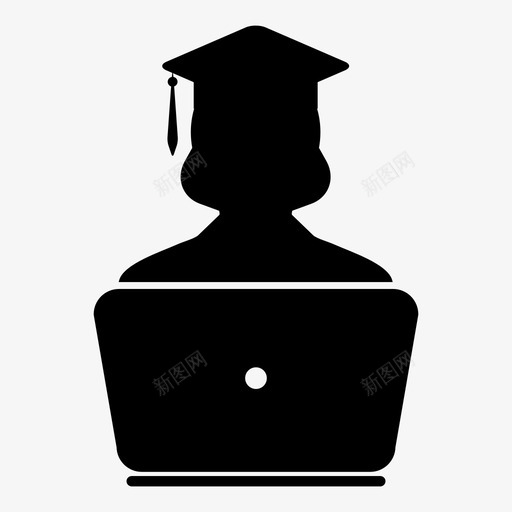 学生证书大学图标svg_新图网 https://ixintu.com 在线 大学 女性 学术 学生 学生字形图标 教育 毕业 计算机 证书