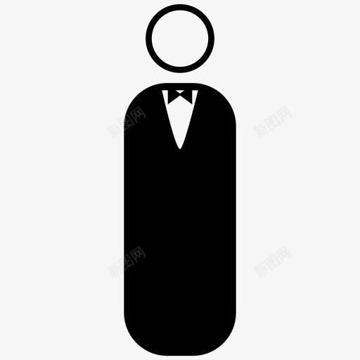 新郎黑人人图标svg_新图网 https://ixintu.com 人 婚礼 新郎 西装 黑人