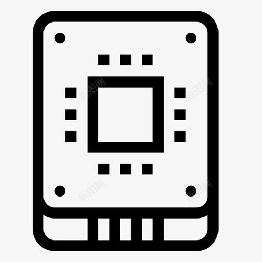 固态驱动器磁盘闪存图标svg_新图网 https://ixintu.com ram驱动器 固态硬盘 固态驱动器 存储器 磁盘 闪存