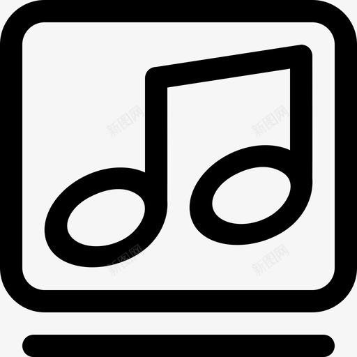 音乐矩形界面按钮轮廓大马克杯线条直线图标svg_新图网 https://ixintu.com 大马克杯线条 直线 音乐矩形界面按钮轮廓