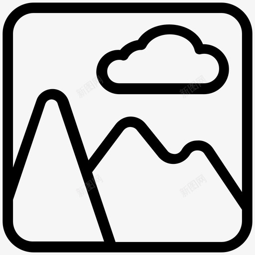 景观小山小山站图标svg_新图网 https://ixintu.com 图像 夏季和旅游平滑线图标 小山 小山站 山体 岩石 景观