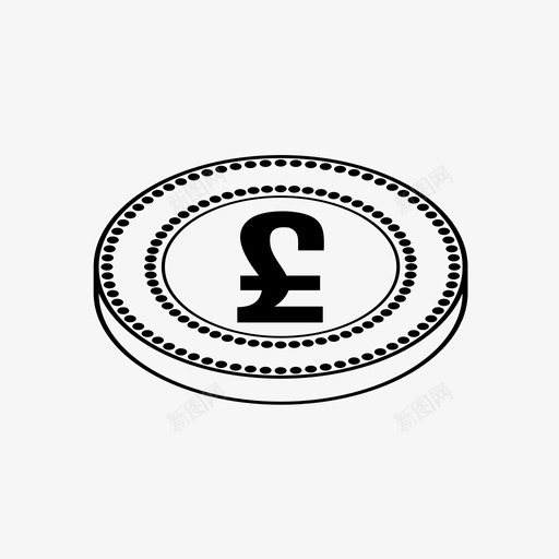 英镑硬币货币英镑图标svg_新图网 https://ixintu.com 英镑 英镑硬币 货币