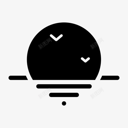 日落自然户外图标svg_新图网 https://ixintu.com 大海 户外 日出 日落 自然 自然和户外