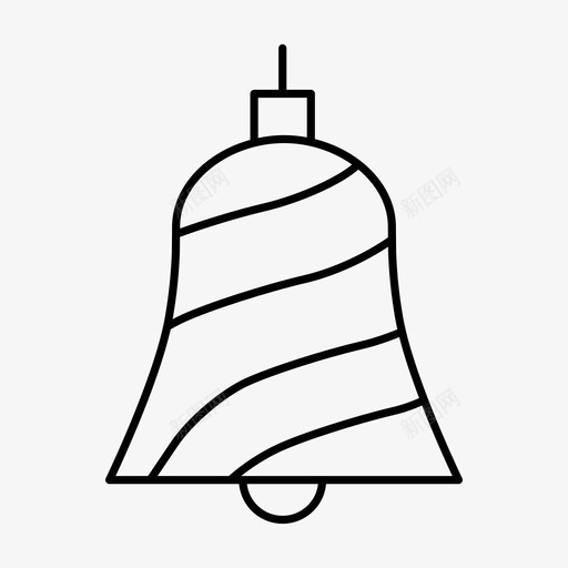 圣诞饰品铃铛圣诞铃图标svg_新图网 https://ixintu.com 圣诞装饰品 圣诞铃 圣诞饰品 铃铛