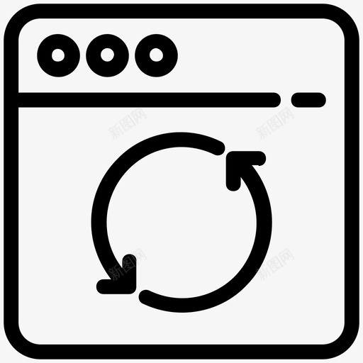 web同步编程重新加载页面图标svg_新图网 https://ixintu.com web同步 web开发 web设计图标 编程 重新加载页面