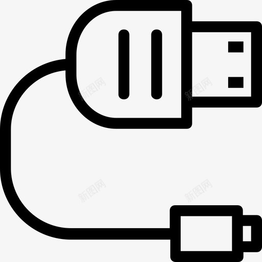 usb线数据线usb插孔图标svg_新图网 https://ixintu.com usb插头 usb插孔 usb线 数据线 电子图标