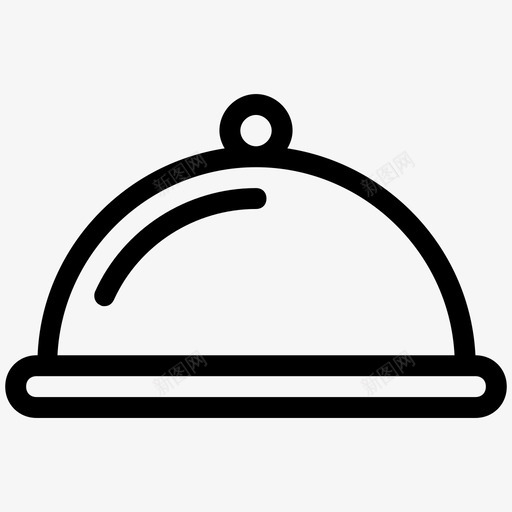 cloche厨师拼盘食品拼盘图标svg_新图网 https://ixintu.com cloche 厨师拼盘 夏季和旅行平滑线图标 服务盘 食品拼盘 食物服务