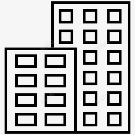 办公楼城市公司图标svg_新图网 https://ixintu.com 公司 办公室 办公楼 城市 工作