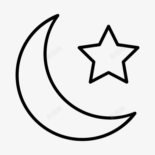 月亮新月夜晚图标svg_新图网 https://ixintu.com 夜晚 新月 月亮 流行