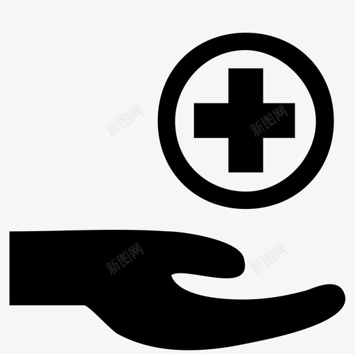 医院护理警告保险图标svg_新图网 https://ixintu.com 保险 医院护理 安全 报价 警告