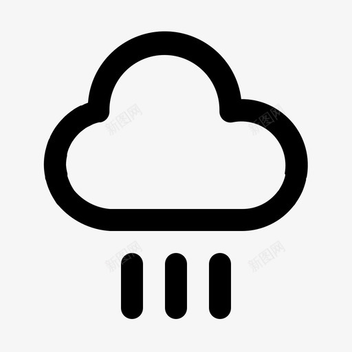 云大气雨图标svg_新图网 https://ixintu.com 云 大气 天气 天气图标 水 雨