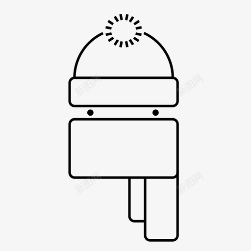 冬季配饰小熊帽图标svg_新图网 https://ixintu.com 冬季 围巾 寒冷 小熊帽 衣服 配饰