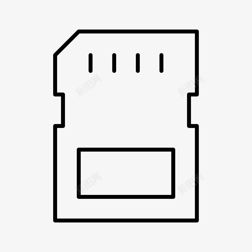 安全数字卡消费电子产品设备图标svg_新图网 https://ixintu.com 安全数字卡 消费电子产品 电子设备 硬件 设备