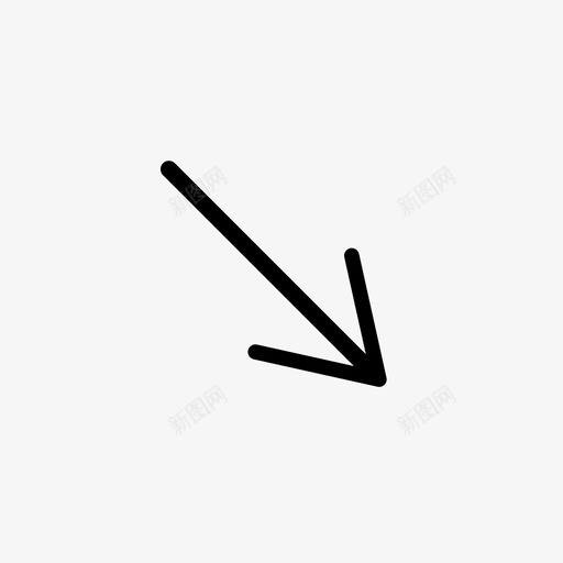 右下箭头导航图标svg_新图网 https://ixintu.com 右下 导航 箭头
