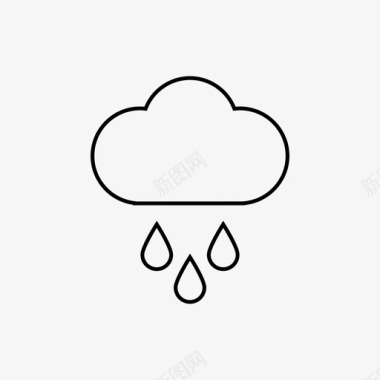 雨大气气候日图标图标