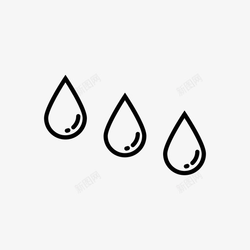 水滴雨雨天图标svg_新图网 https://ixintu.com 水滴 潮湿 雨 雨天