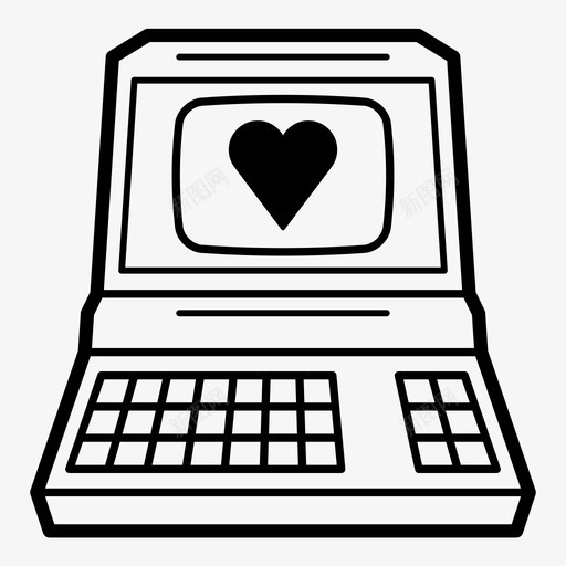 复古电脑台式电脑图标svg_新图网 https://ixintu.com 台式电脑 复古电脑