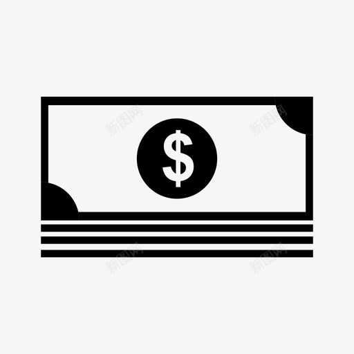 现金资产财务图标svg_新图网 https://ixintu.com 收入 现金 电脑图标 财务 资产 钱
