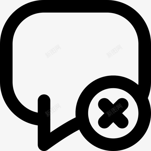 删除对话通信交互图标svg_新图网 https://ixintu.com smashicons交互md大纲 交互 删除对话 界面 通信