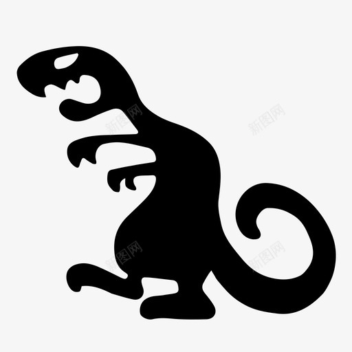愤怒的恐龙恐龙怪物图标svg_新图网 https://ixintu.com 原始时期 怪物 恐龙 愤怒的恐龙