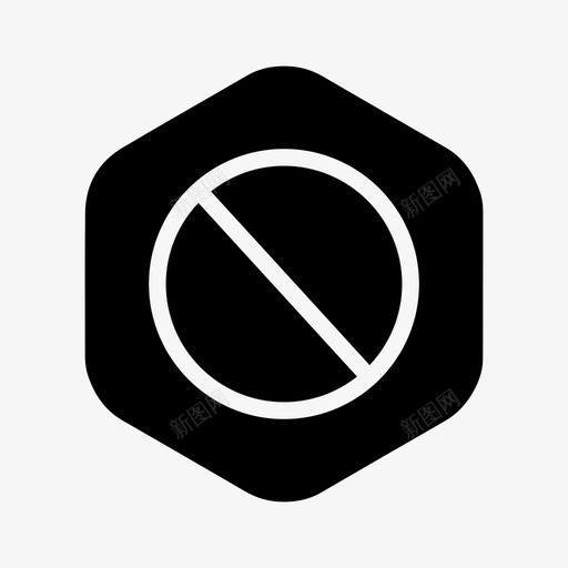 禁用小心不允许图标svg_新图网 https://ixintu.com 不允许 停止 小心 常用图标 禁止 禁用 警告