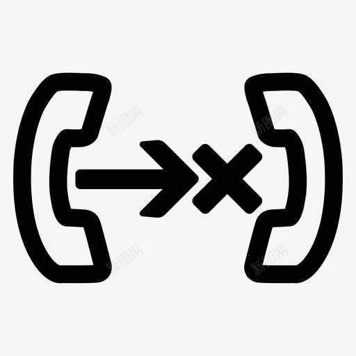 未接电话错误无连接图标svg_新图网 https://ixintu.com 无连接 未接电话 电话 电话图标 错误