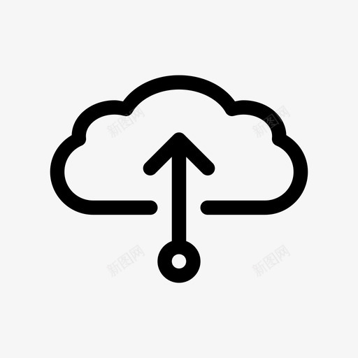 云上传互联网网络图标svg_新图网 https://ixintu.com 云上传 互联网 在线 网络